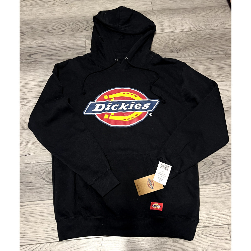 Dickies Sweatshirt Juniors Large Hoodie Black Pocket Long Sleeve NWT